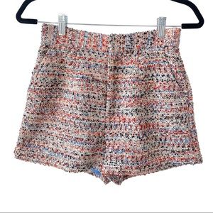 Juicy Couture Tweed High Waisted Metallic Shorts